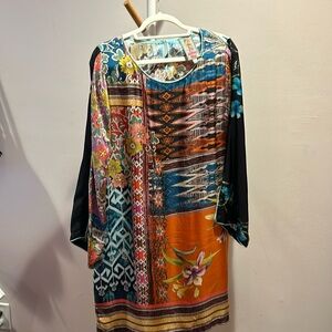 Gorgeous silk Johnny Was dress